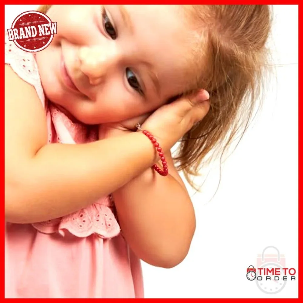 Adjustable Sterling Silver Simulated Pearl Bracelet for Girls 0-9 Months
